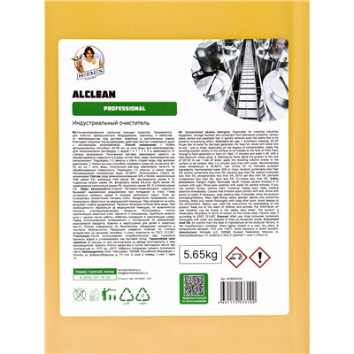 Индустриальный очиститель HERMES INDUSTRY Professional Alclean концентрат, 5.65 кг