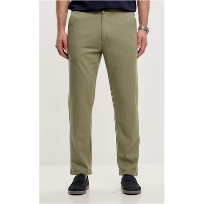Брюки льняные мужские F211-0871 оливковые
