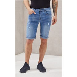 Шорты джинс F111-0960 middle blue