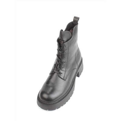 04-M3-1478 BLACK Ботинки зимние женские (натуральная кожа, натуральный мех)