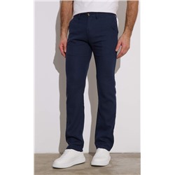 Брюки льняные мужские F211-0854 тёмно-синие