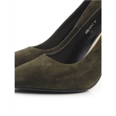 06-A88A-631LY DK. GREEN Туфли женские (натуральная замша)