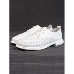 03-PDXL156-1 WHITE Полуботинки женские (натуральная кожа)