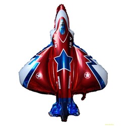 Шар фольга (с клапаном) Самолет красный 90*87см