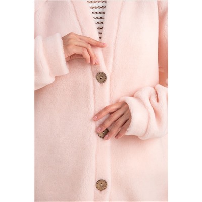 Кардиган ДЛИННЫЙ ТЕДДИ цвет Пудра