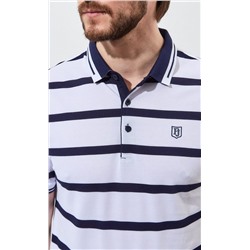 Футболка-поло F311-07-178 white-blue