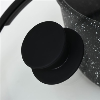 Крышка Magistro, d=20 см, со сливом, с силиконовым ободком и ручкой, жаропрочное стекло