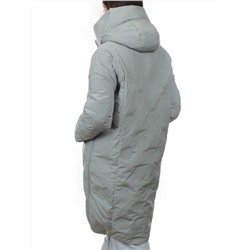 302 GRAY/LT. BLUE Пальто зимнее стеганое женское (200 гр. холлофайбер)