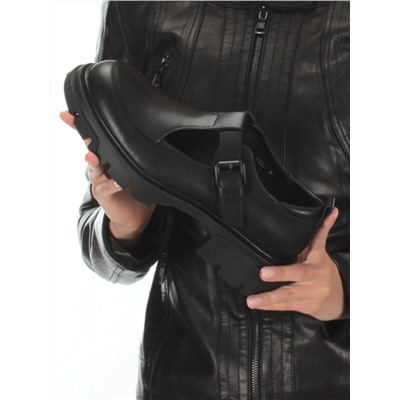 03-C1820-1 BLACK Полуботинки женские (натуральная кожа)