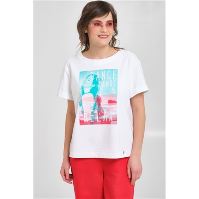 Футболка белая с принтом