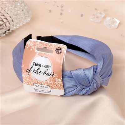 Ободок для волос QF «Престиж», 3 см, голубой