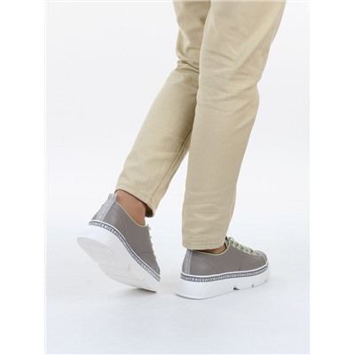 03-M27-25 GRAY Полуботинки женские (натуральная кожа)