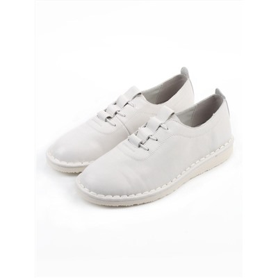 03-XKL23-038 WHITE Полуботинки женские (натуральная кожа)