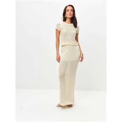 Кроп футболка TIERRA, Светлый беж