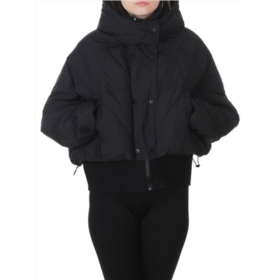 H24-033 BLACK Куртка пуховая зимняя женская (пух)