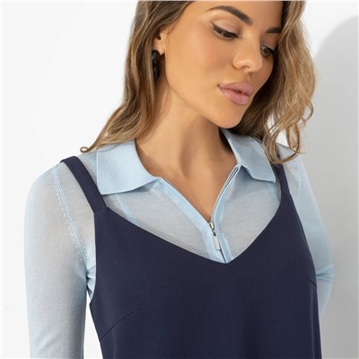 Сарафан, который стройнит, Для важных свиданий (синий)