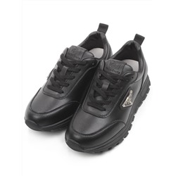 03-A9074-1 BLACK Кроссовки женские (натуральная кожа)