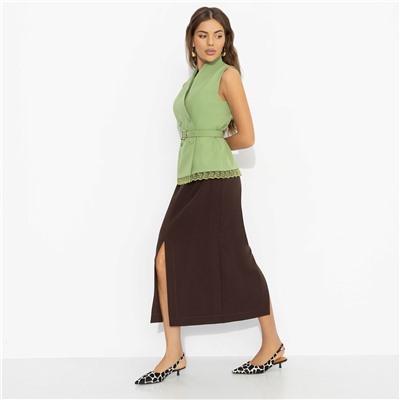 Комплект с юбкой женственный, Игра контраста (2 в 1)