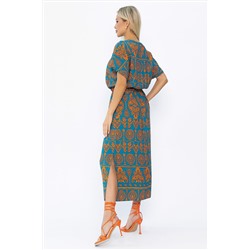 Платье Вистерия (лазурно-оранжевое) П15347-5М