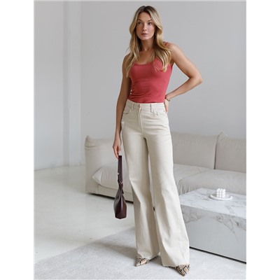 Топ облегающий из премиального хлопка с эластаном