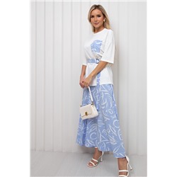 Костюм с длинной юбкой голубого цвета Дарьяна №5