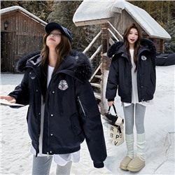 Cute Woman Куртка с меховым воротником M-B116