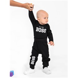 Ползунки-штанишки Крошка Я "Little Boss", рост 86-92 см, черный