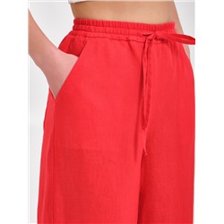 Брюки красные с карманами