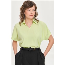 Блузка однотонная с коротким рукавом