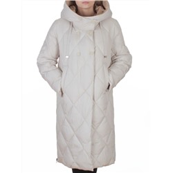 8388 MILK Пальто стеганное зимнее женское оверсайз (200 гр. холлофайбер)
