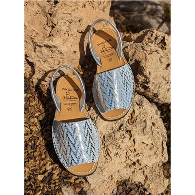 Avarca menorquina · 391 AV+PELLE-007-17 plata
