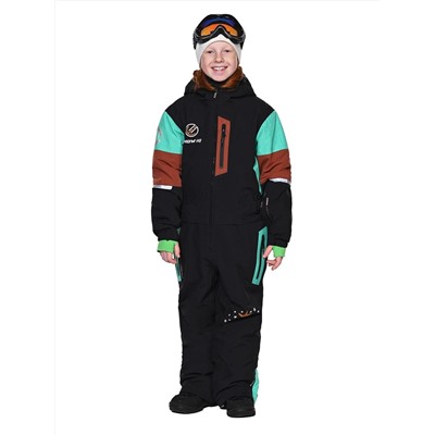 Комбинезон T-9080 Черно-бирюзовый