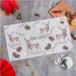 Полотенце «Этель» Deer and bumps, 40×73 см, 100% хлопок, саржа 190 г/м²