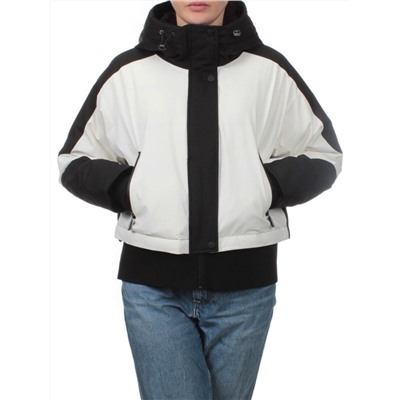 H24-381 BLACK WHITE Куртка зимняя женская (80% пух / 20% перо) M - 44 российский