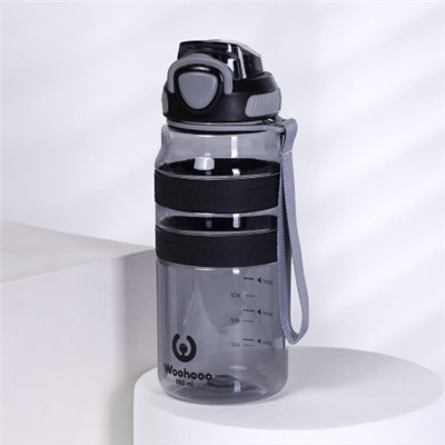 Бутылка для воды спортивная Woohooo H2O цвет Black + Gray 850 ml/ уп60