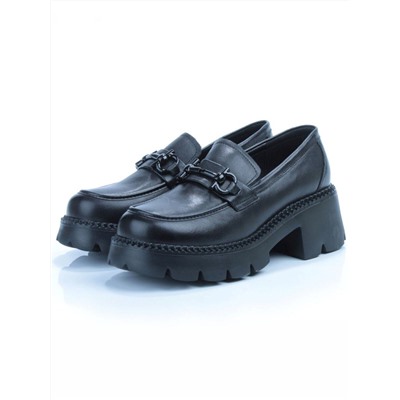 03-5936 BLACK Лоферы женские (натуральная кожа)