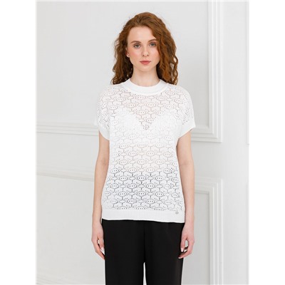 Блуза вязаная белого цвета