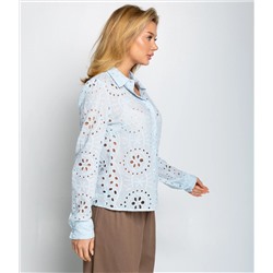 Блуза #ОКТ086009, голубой
