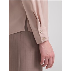 Блузка бежевая с двубортной застёжкой