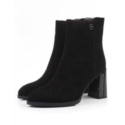 04-M3-9145 BLACK Ботильоны зимние женские (натуральная замша, натуральный мех)