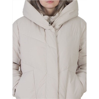 8836 LT. BEIGE Пальто зимнее женское (150 гр. холлофайбер)