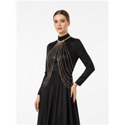 Бодичейн на тело, цепочки, 55 см, цвет золото