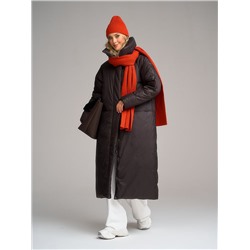 Пуховик женский коричневый