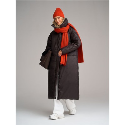 Пуховик женский коричневый