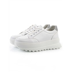 03-YC282-1 WHITE Кроссовки женские (натуральная кожа)