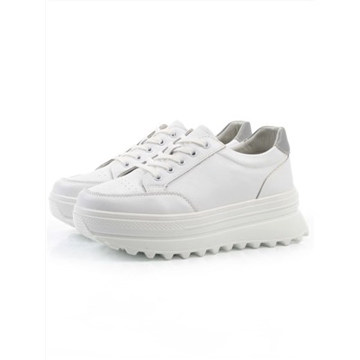 03-YC282-1 WHITE Кроссовки женские (натуральная кожа)