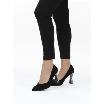 06-HJ-P339 BLACK Туфли женские (натуральная замша)