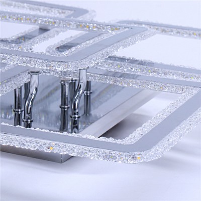 Стационарный светильник / LED-люстра потолочная. Цвет: хром (336W / 595*595*120)" / LED white + yellow3000K~6500K / K26025Cr/4+1 / уп 1