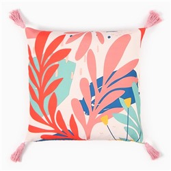 Наволочка декоративная с кисточками «Этель» Herb, 45×45 см