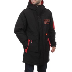 22066 BLACK RED Куртка мужская зимняя облегченная (150 гр. холлофайбер)